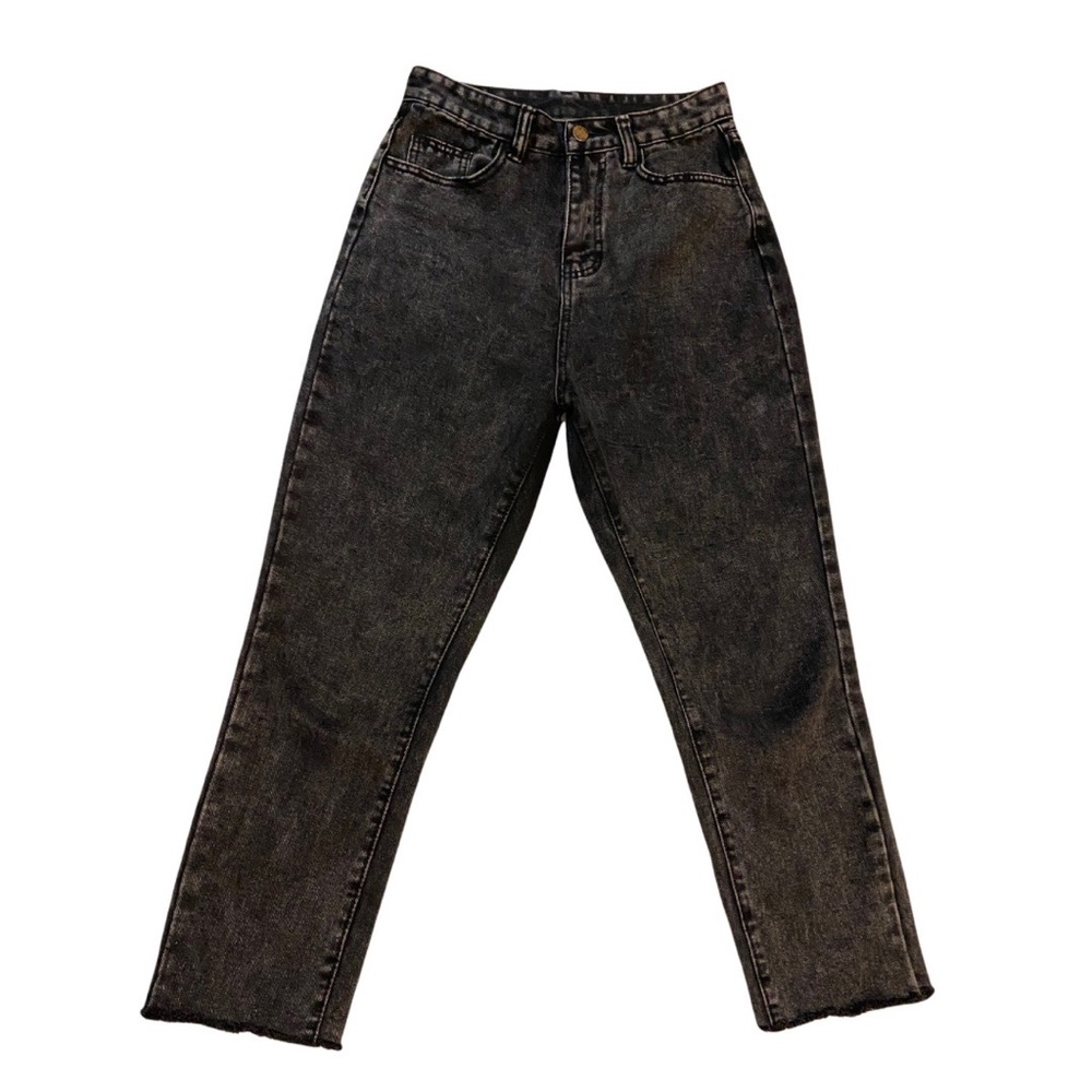 Heritage Falmer Black High Rise distressed fade Straight Leg Jeans Size XS